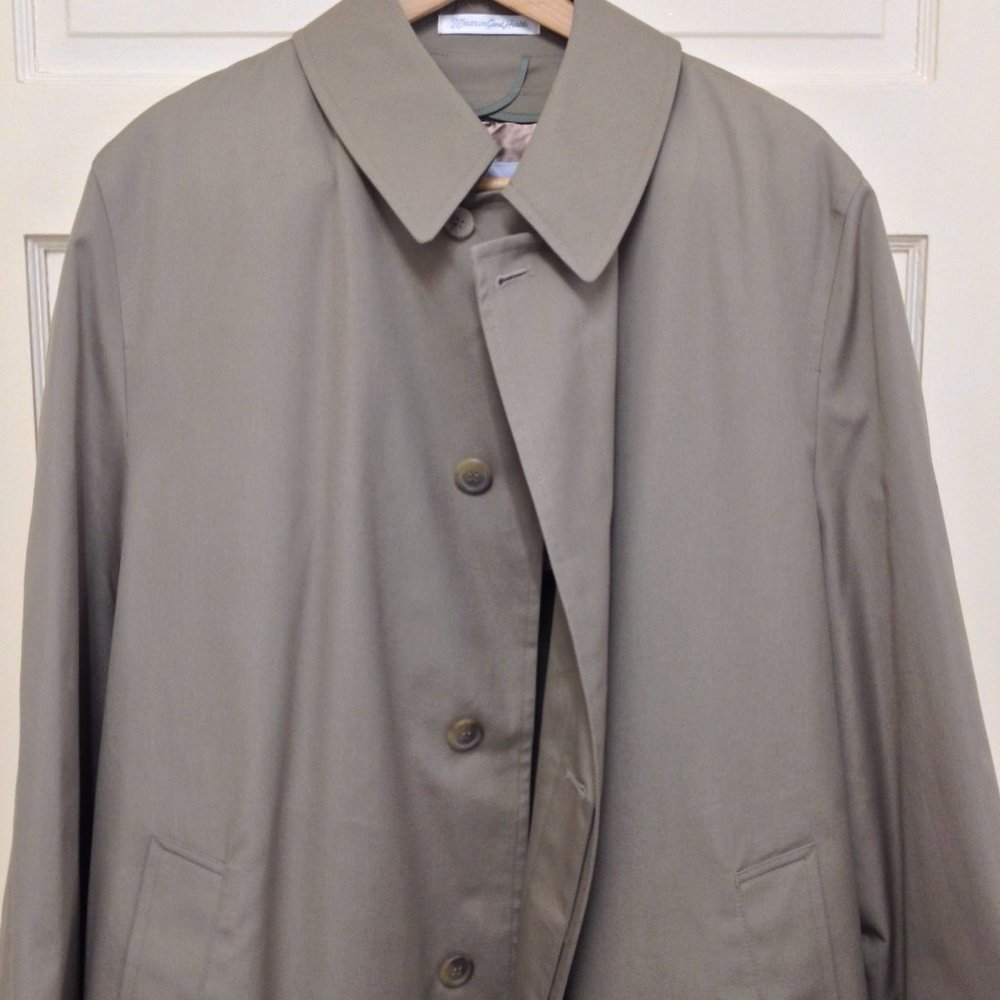 Westchester Classics Vintage 80's Trench Coat Khaki  Mens SZ 44 Long